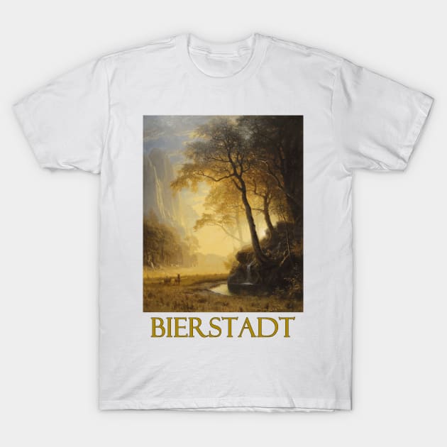 Hetch Hetchy Canyon (1875) by Albert Bierstadt T-Shirt by Naves